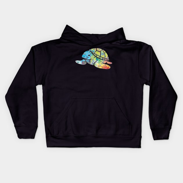 Cool turtle sea mandala t-shirt Kids Hoodie by thefriendlyone